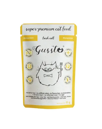 GUSSTO Cat Fresh Calf CARNE PROASPATA DE VITEL 85 g