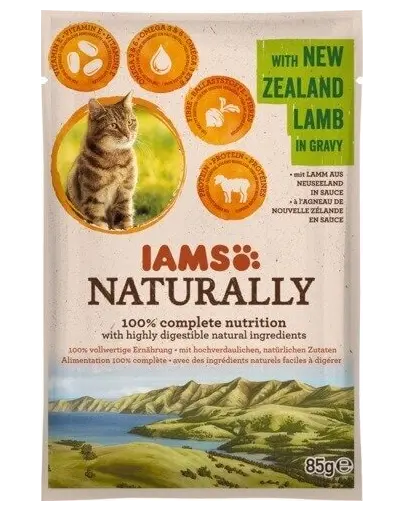 IAMS Naturally Adult cu Miel din Noua Zeelanda, in Sos 85 g