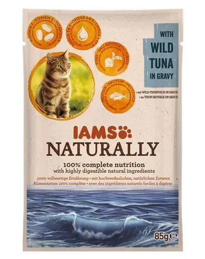 IAMS Naturally Adult cu Ton Salbatic in Sos 85 g