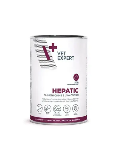 VET EXPERT Veterinary Diet Dog Hepatic 400 g hrana umeda veterinara pentru caini