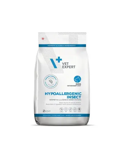 VET EXPERT Veterinary Diet Dog Hypoallergenic Insect 2 kg hrana veterinara pentru caini cu afectiuni dermatologice