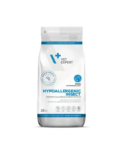 VET EXPERT Veterinary Diet Dog Hypoallergenic Insect 12 kg dieta veterinara caini cu intolerante