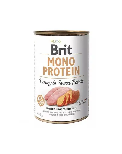 BRIT Mono Protein Turkey & Sweet Potato 400 g Hrana umeda caini adulti, cu curcan si cartofi dulci