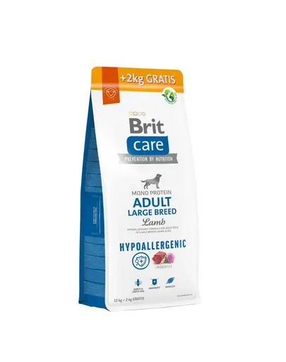 BRIT Care Hypoallergenic Adult Large Breed Sac hrana caini talie mare, cu miel 12+2 kg