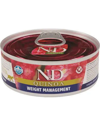 FARMINA N&D hrana umeda pisici, cu quinoa, pentru controlul greutatii, 80 g