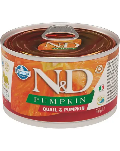 FARMINA N&D Pumpkin - Hrana umeda pentru Caini cu dovleac si prepelita 140 g