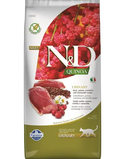 FARMINA N&D Quinoa Cat Urinary Hrana uscata pisici adulte, cu rata 5 kg