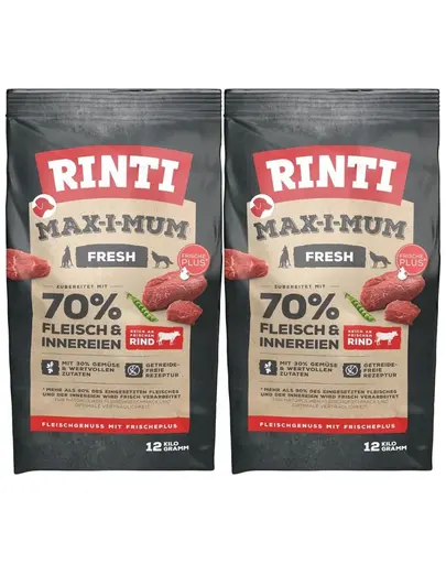 RINTI MAX-I-MUM Beef hrana uscata caini adulti, cu vita 2 x 12 kg