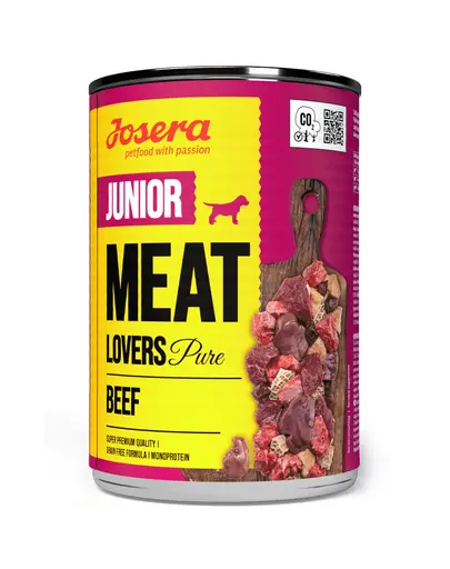 JOSERA Meat Lovers Junior Pure hrana cu vita pentru caini junior 400g