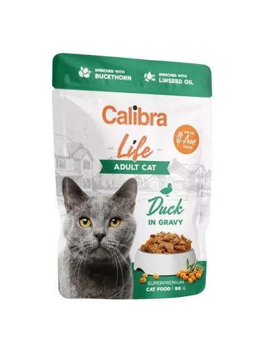 CALIBRA Cat Life Adult in sos cu rata 85 g hrana umeda pentru pisici adulte