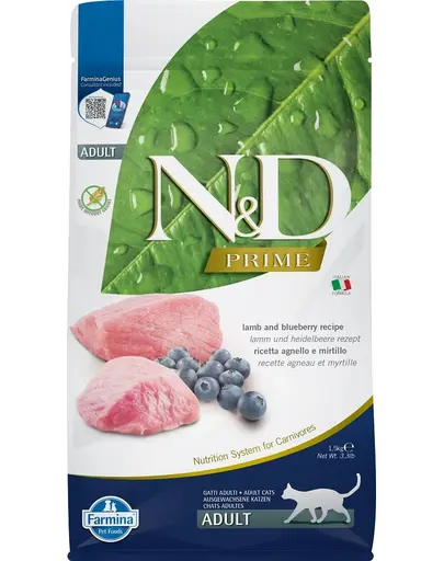 FARMINA N&D Adult Cat Hrana uscata pisici adulte, cu miel si afine 1.5 kg