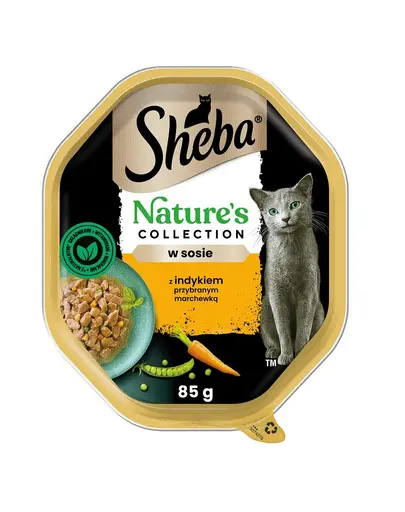 SHEBA Nature's Collection 85 g hrana umeda pisici, curcan si morcov in sos
