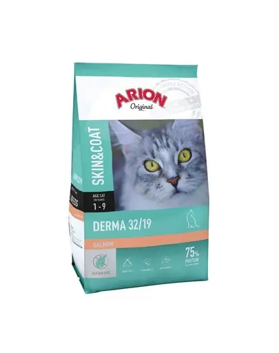 ARION Original Derma Skin &amp; Coat 32/19 7,5 kg hrana pisici cu afectiuni dermatologice