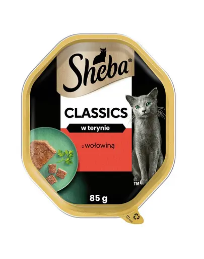SHEBA Classics Hrana umeda pentru pisici, pate cu carne de vita 85g