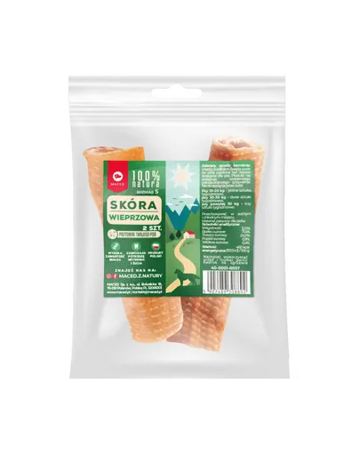 MACED 100% Nature Piele de porc pentru caini S 2 buc.