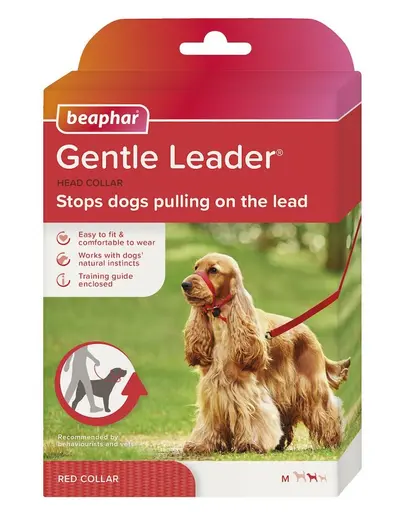 Beaphar Gentle Leader M ham pentru cap Caini medii, rosu