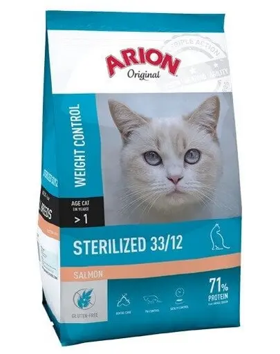 ARION Original Cat Sterilized Salmon 2 kg cu somon pentru pisici dupa sterilizare