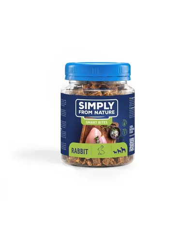 SIMPLY FROM NATURE Smart Bites Snack pentru caini, cu iepure 130 g