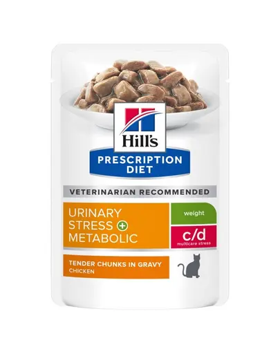 HILL'S PRESCRIPTION DIET c/d Urinary Stress + Metabolic Hrana umeda pisici cu probleme urinare, pentru controlul greutatii 12x85 g