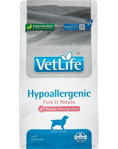 FARMINA VetLife Hypoallergenic Adult Pork Hrana dietetica pentru caini, cu porc 2 kg