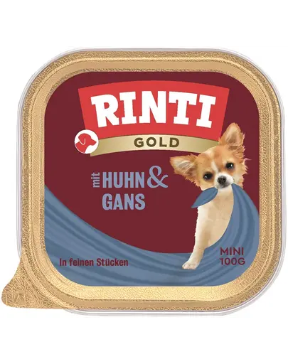 RINTI Gold Chicken&Goose Mini pui si gasca conserva hrana umeda pentru caine 100 g