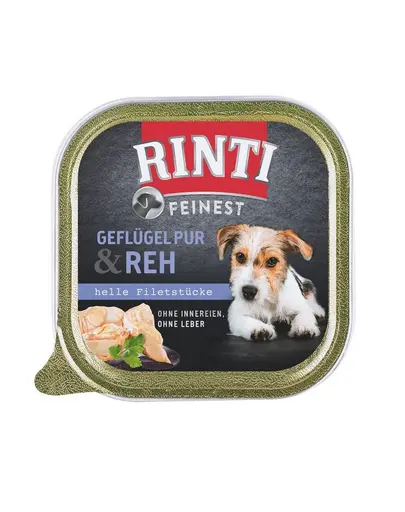 RINTI Feinest Poultry Pure&Deer pasare si cerb conserva pentru caini 150 g