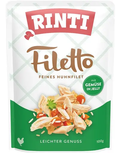 RINTI Filetto in Jelly Chicken&amp;Vegetables in aspic plic pui si legume pentru caini 100 g