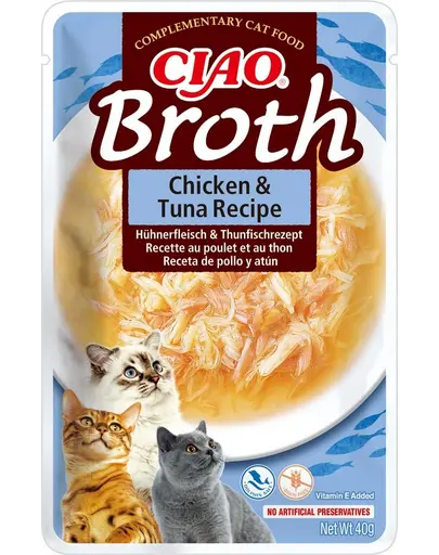 INABA CIAO Broth pui si ton supa pentru pisici 40g