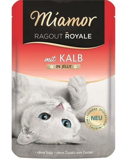 MIAMOR Ragout Royale in Jelly Veal plic cu jeleu pentru pisici 100 g vitel