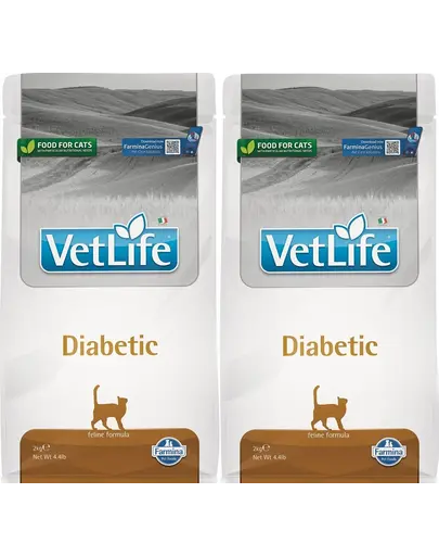 FARMINA Vet Llife Diabetic Cat 2 x 2 kg hrana uscata pentru pisici cu diabet
