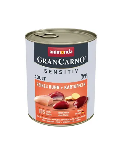 ANIMONDA Grancarno Sensitive 800 g hrana umeda caini adulti sensibili, pui si cartofi