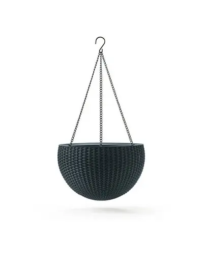 KETER Ghiveci suspendat pentru flori Rattan 8,6 L