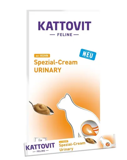 KATTOVIT Urinary Cream 6x15g Pasta cu pui pentru pisici cu probleme ale tractului urinar