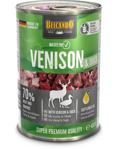 BELCANDO Baseline hrana pentru caini cu vanat si rata 400g