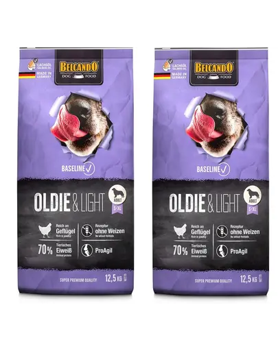 BELCANDO Baseline Oldie & Light 2 x 12,5 kg hrana caini senior