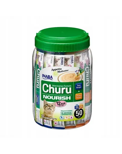 INABA Churu Nourrish 50x14g stimulent apetit pisici, ton si pui
