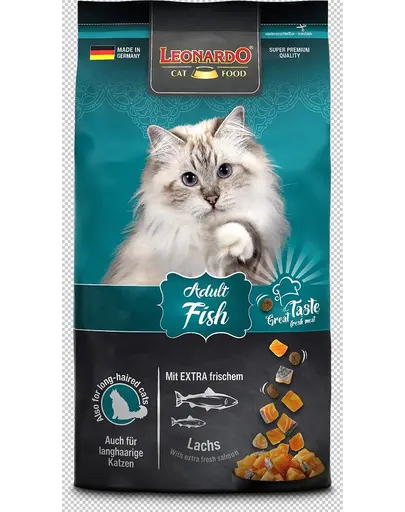 LEONARDO Adult Fish Rice hrana uscata cu somon pentru pisici 1,8 kg