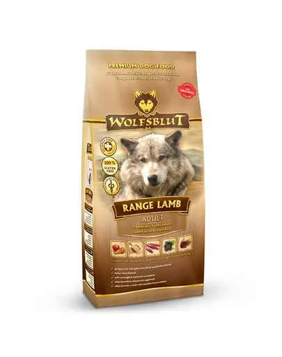 WOLFSBLUT Range Lamb Adult Sac hrana caine, cu miel si orez brun 12,5 kg