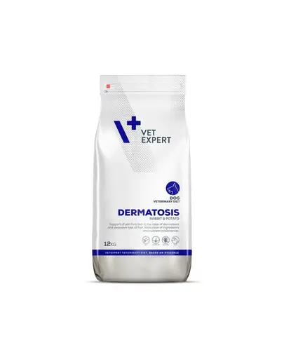 VET EXPERT Veterinary Diet Dog Dermatosis Rabbit&amp;Potato 12 kg hrana uscata uz veterinar pentru caini