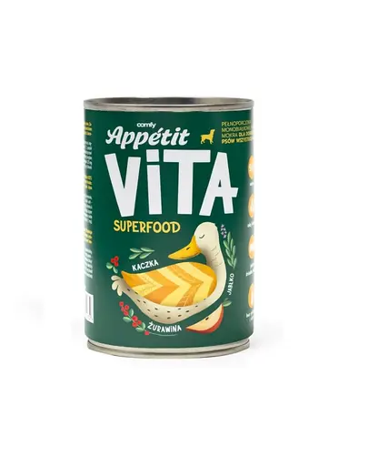 COMFY APPETIT VITA Superfood aliment monoproteic caini 400g cu rata