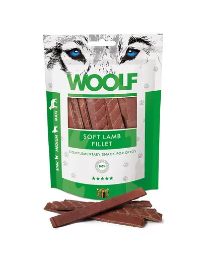 WOOLF Soft Lamb Fillet 100g Snack moale pentru caini, cu miel