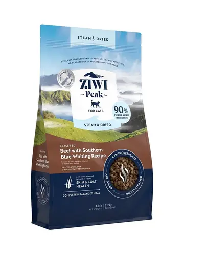 ZIWIPEAK Cat Steam &amp; Dried hrana pisici, cu vita 2,2 kg