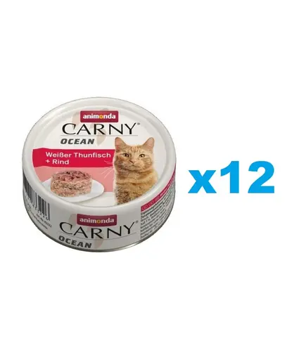 ANIMONDA Carny ocean Hrana umeda cu ton si vita pentru pisici adulte 12x80g