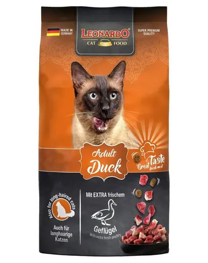 LEONARDO Adult Duck Rice hrana uscata cu rata pentru pisici 0,3 kg