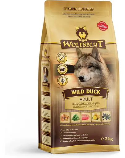 WOLFSBLUT Wild Duck Senior hrana uscata pentru caini batrani 12,5 kg rata si cartofi