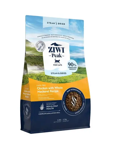 ZIWIPEAK Cat Steam &amp; Dried hrana cu pui pentru pisici 2,2 kg
