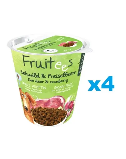 BOSCH Fruitees Snack recompense moi caini 4x200 g caprioara si merisor