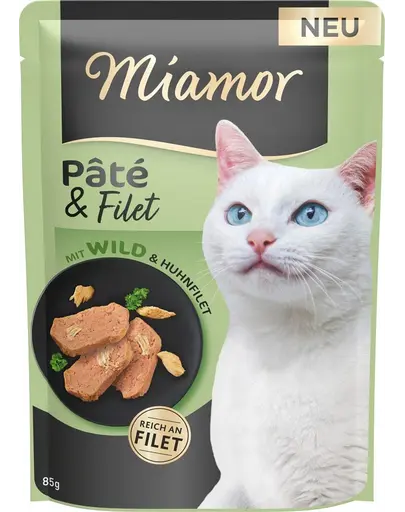 MIAMOR Pate and Filet with Game pate cu file de vanat 85 g pentru pisica