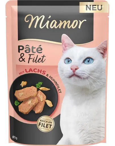 MIAMOR Pate and Filet with Salmon pate cu file de somon pentru pisici 85 g