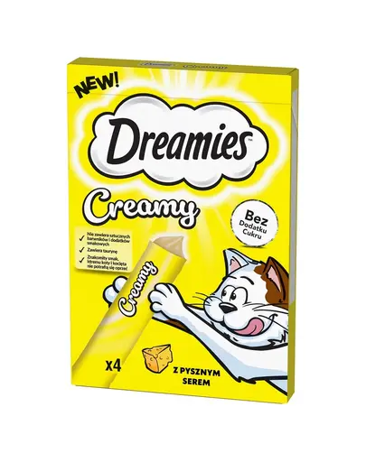 DREAMIES Creamy cu branza 4x10 g gustare cremoasa pisici